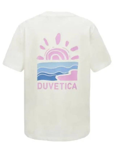 Tiny light ivory short sleeved t shirt - DUVETICA - BALAAN 1