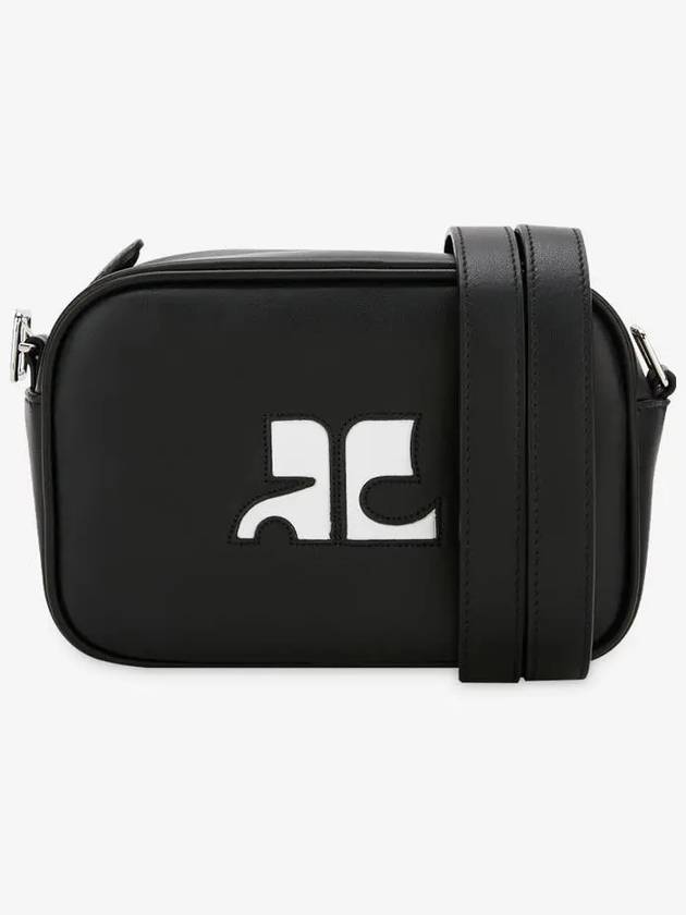 Reedition Camera Leather Cross Bag Black - COURREGES - BALAAN 3