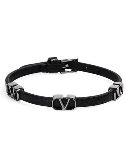 Garavani Metal Logo Bracelet Black - VALENTINO - BALAAN 2