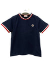 Kids Logo Patch Three Stripe Lining Short Sleeve T Shirt 12Y 14Y Navy 8C00023 83092 778 - MONCLER - BALAAN 2