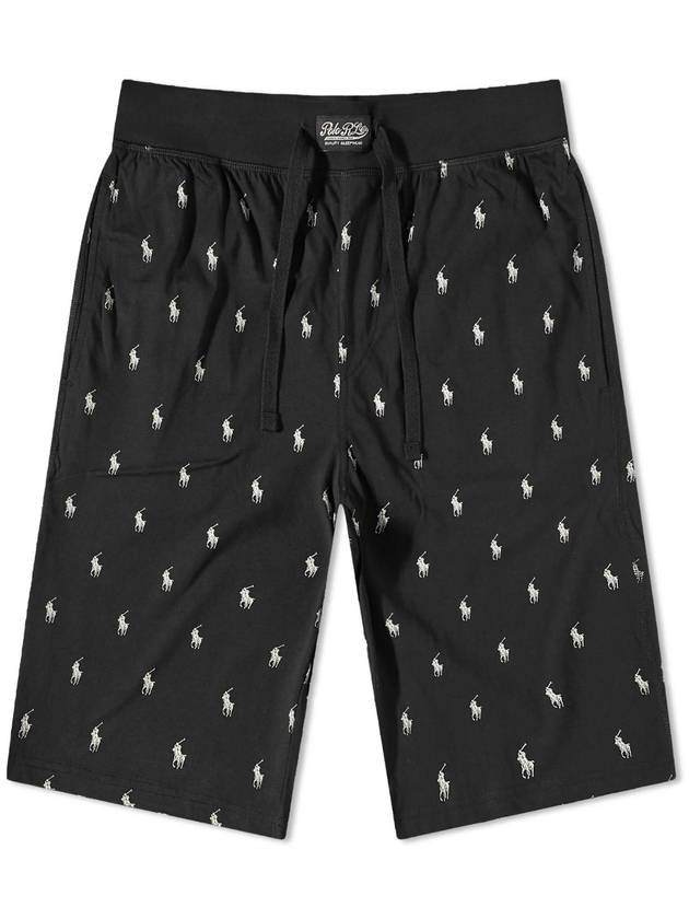 All Over Pony Pajama Shorts Black - POLO RALPH LAUREN - BALAAN 1