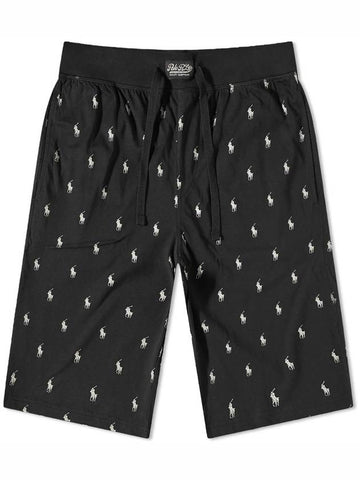 All Over Pony Pajama Shorts Black - POLO RALPH LAUREN - BALAAN 1