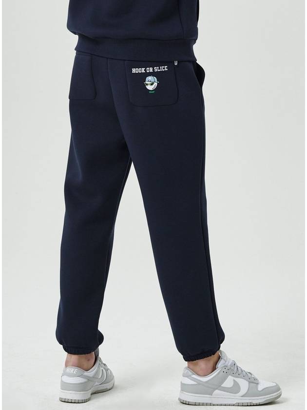 Hook slice cozy pintuck jogger pants navy - GOXO - BALAAN 1