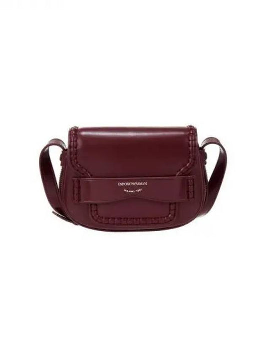 Women s Curve Flap Small Leather Shoulder Bag Burgundy 270726 - EMPORIO ARMANI - BALAAN 1