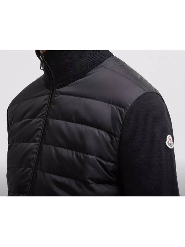 Padded wool cardigan black - MONCLER - BALAAN 3