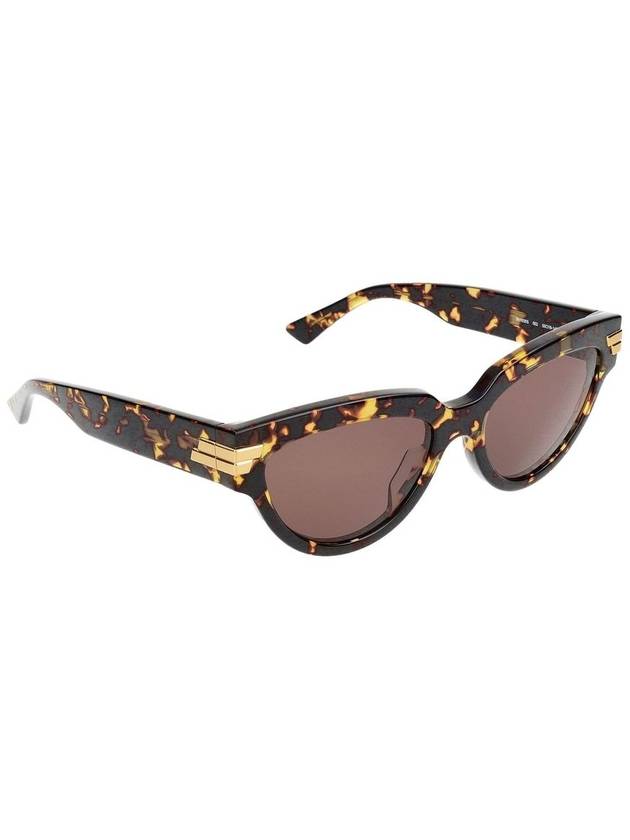 Eyewear Gold Logo Cat Eye Sunglasses Havana - BOTTEGA VENETA - BALAAN 5