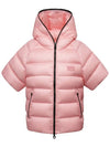 Sadalmelik Logo Patch Hooded Down Padding Pink - DUVETICA - BALAAN 3