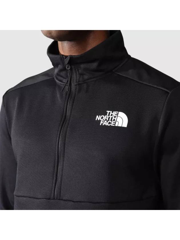 Men's Mountain Half Zip Up Fleece Long Sleeve T-Shirt Black - THE NORTH FACE - BALAAN 3