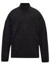 Rib Half-Zip Trainer Knit Top Black - THEORY - BALAAN 2