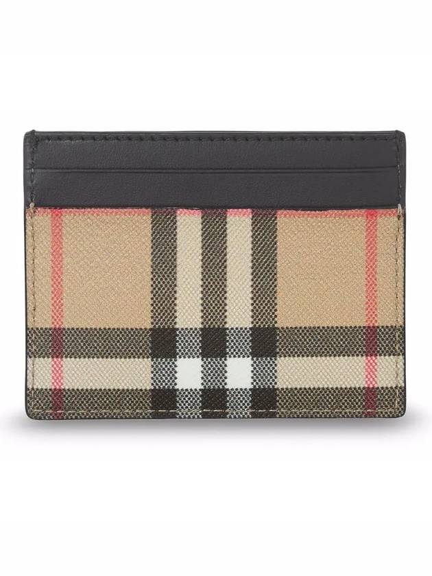 Vintage Check Leather Card Wallet Beige - BURBERRY - BALAAN 4