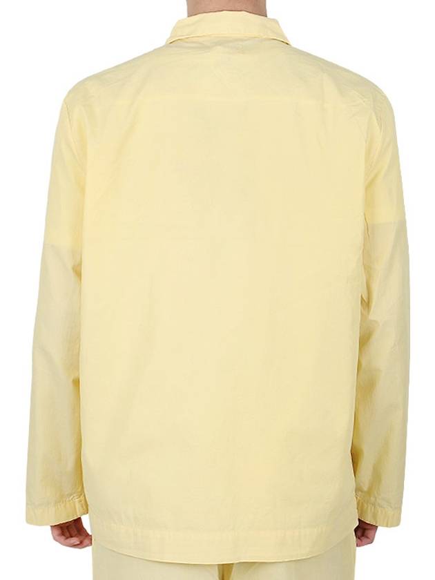 Poplin Pajamas Long Sleeve Shirt Lemonade - TEKLA - 5