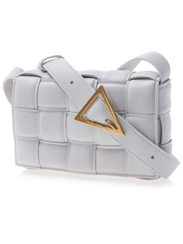 Cassette Intrecciato Padded Small Cross Bag White - BOTTEGA VENETA - BALAAN 3