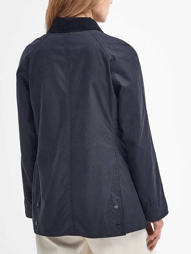 Beadnell Wax Zip-up Jacket Dark Navy - BARBOUR - BALAAN 4