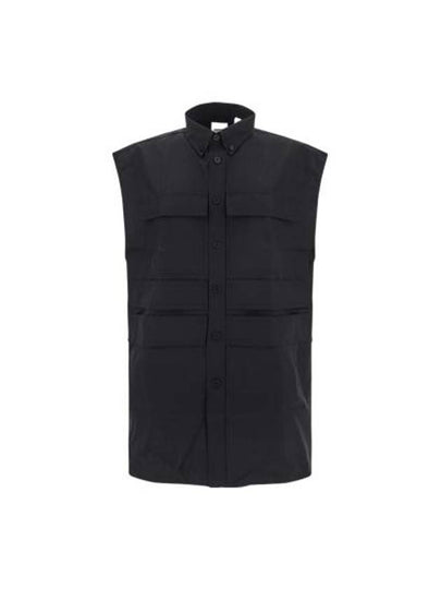 Sleeveless Shirt Vest Black - BURBERRY - BALAAN 2