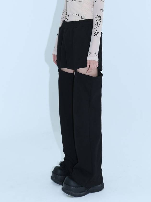 08 piercing cut out pants BLACK - CLUT STUDIO - BALAAN 4