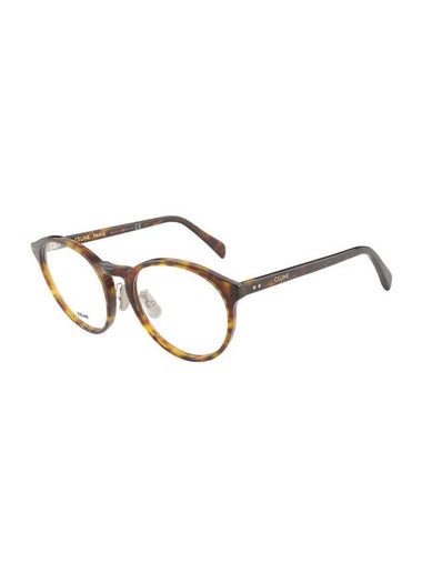 Eyewear Logo Round Acetate Eyeglasses Havana - CELINE - BALAAN 1