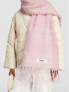 L’echarpe Carro Le Chouchou Jacquard Check Scarf Light Pink - JACQUEMUS - BALAAN 9