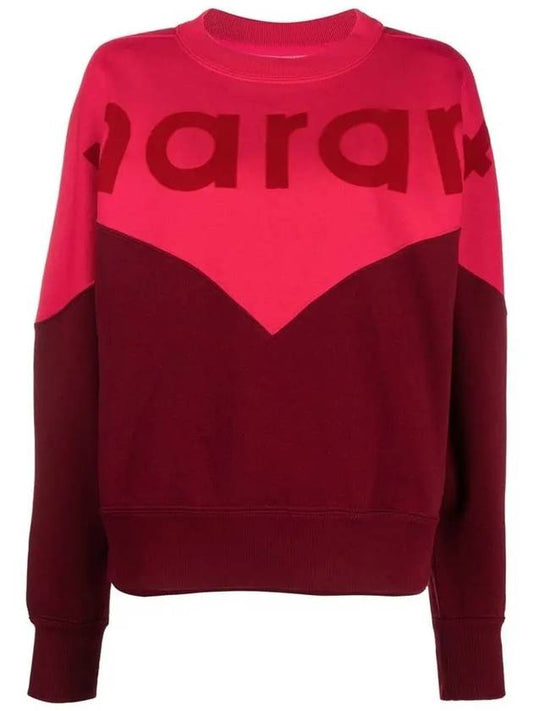 HOUSTON brushed sweatshirt burgundy SW0255 22A047E 80BY - ISABEL MARANT - BALAAN 1