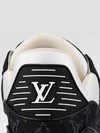 Men's LV Trainer Monogram Denim Low Top Sneakers Black White - LOUIS VUITTON - BALAAN 6