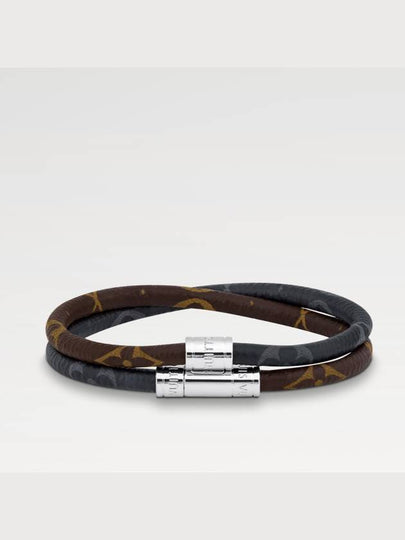 Keep It Double Leather Bracelet Black Brown - LOUIS VUITTON - BALAAN 2