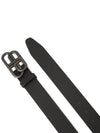 Buckle Logo Leather Belt Black - BALENCIAGA - BALAAN 4