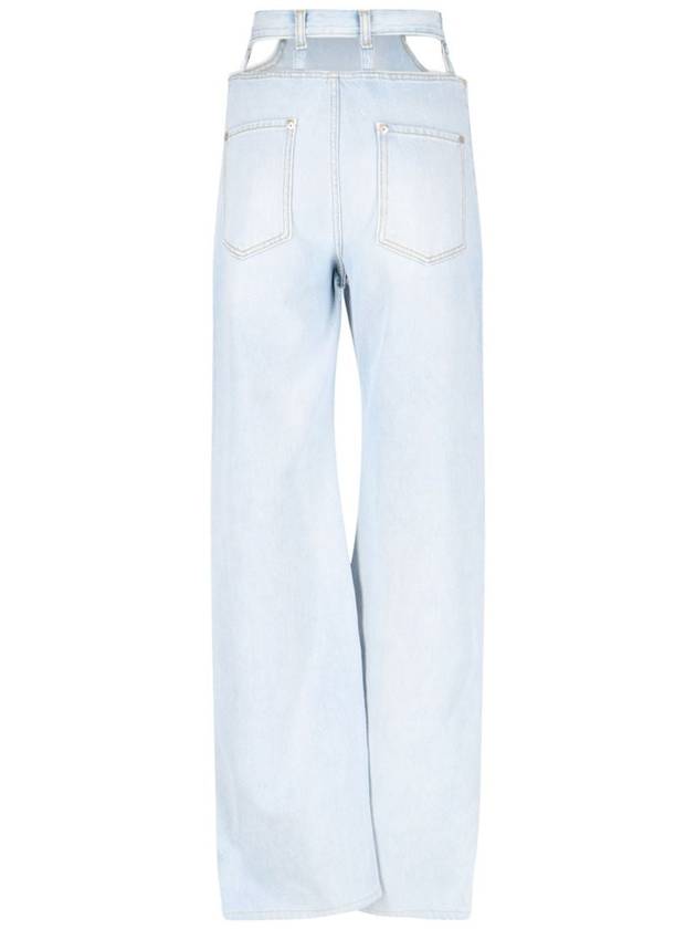 Women's Cut Out Straight Jeans Light Blue - MAISON MARGIELA - BALAAN 4