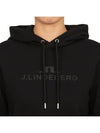 Alpha Logo Print Hoodie Black - J.LINDEBERG - BALAAN 7