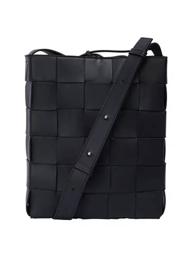 Intrecciato Cassette Cross Bag Black - BOTTEGA VENETA - BALAAN 5