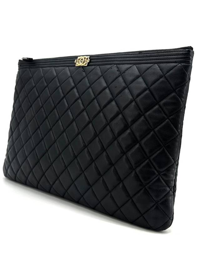 Lambskin Boy Clutch Large - CHANEL - BALAAN 3