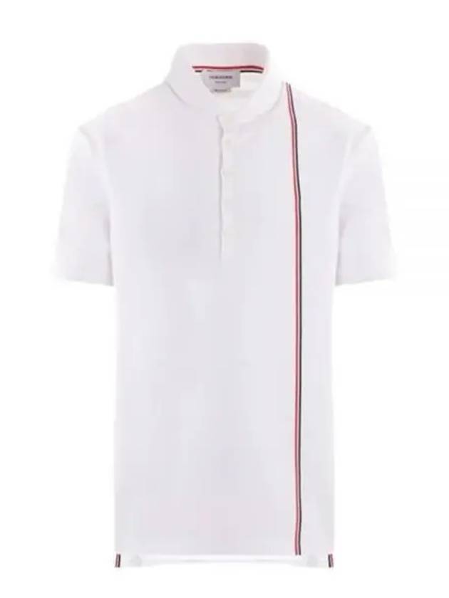 RWB Stripe Polo Shirt White - THOM BROWNE - BALAAN 2