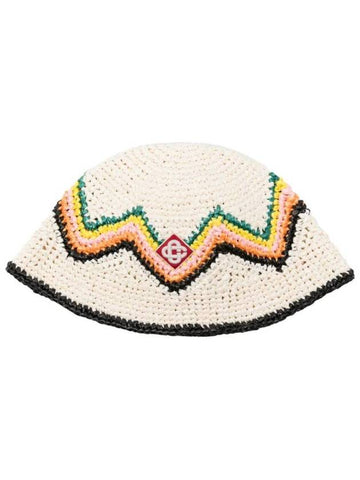 logo applique zigzag bucket hat AS24HAT05601 - CASABLANCA - BALAAN 1