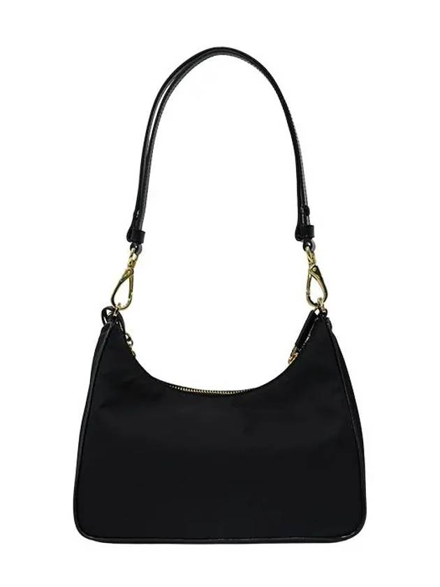 Re-Nylon Brushed Leather Mini Bag Black - PRADA - BALAAN 9