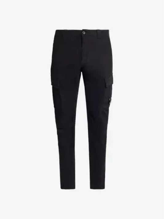 Stretch Satin Cargo Straight Pants Black - CP COMPANY - BALAAN 2