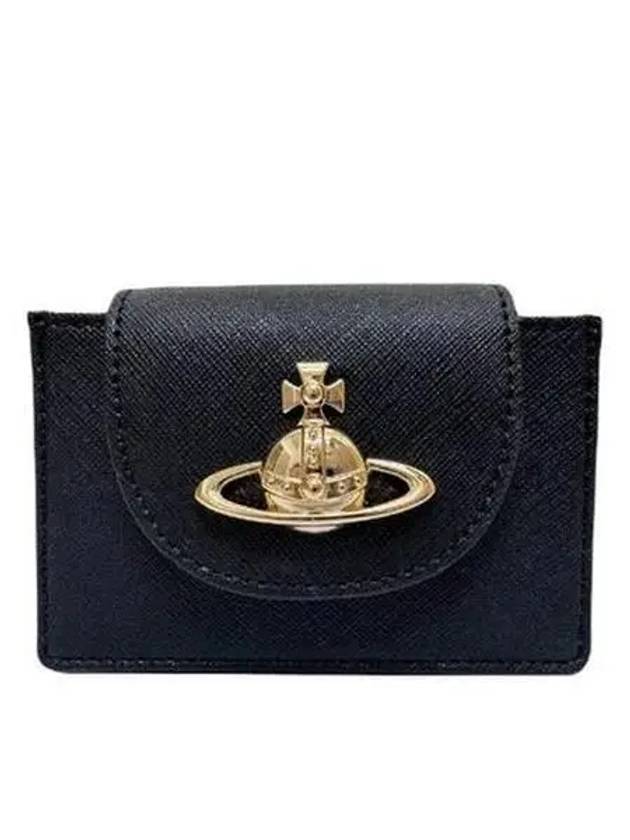 ORB Logo Card Wallet Black - VIVIENNE WESTWOOD - BALAAN 3