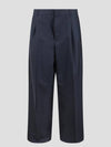 Wool Mohair Twill Slacks Blue - DIOR - BALAAN 1