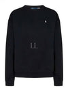 Embroidered Logo Pony Fleece Sweatshirt Black - POLO RALPH LAUREN - BALAAN 2