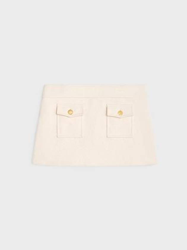 Bandeau Boutis Cotton A-Line Skirt Creme - CELINE - BALAAN 2