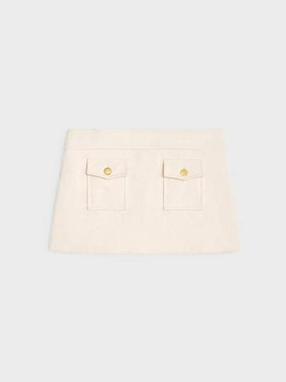 Bandeau Boutis Cotton A-Line Skirt Creme - CELINE - BALAAN 2