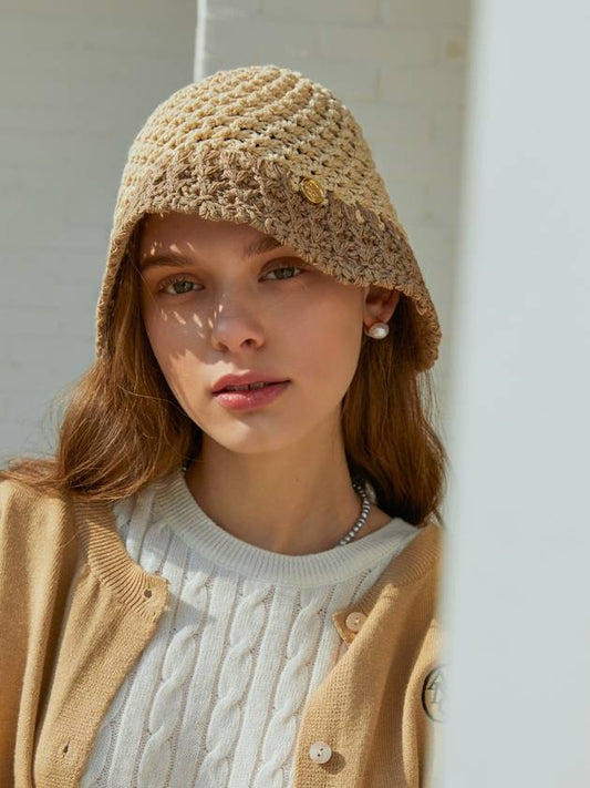 CLOCHET BUCKET HAT_BEIGE - ANOETIC - BALAAN 1