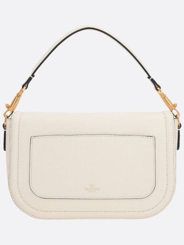 Alltime Soft Grain Calfskin Shoulder Bag White - VALENTINO - BALAAN 4