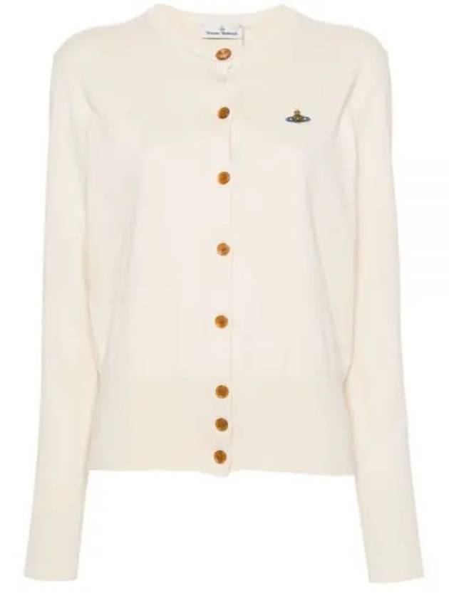 Logo Patch Cardigan Off White - VIVIENNE WESTWOOD - BALAAN 2