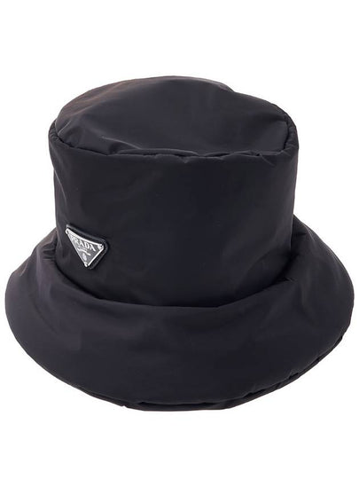 Triangle Logo Bucket Hat Black - PRADA - BALAAN 2