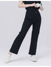 Waist Belt Inner Banding Straight Fit Cotton Span Black Pants DO3242PT62 1 - DOYOUKNOWMC GOLF WEAR - BALAAN 2