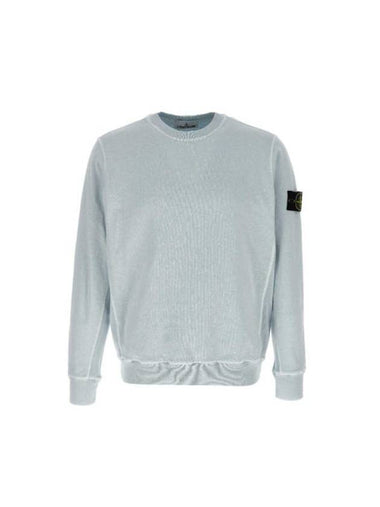 Malfile Fleece Old Sweatshirt Light Blue - STONE ISLAND - BALAAN 1