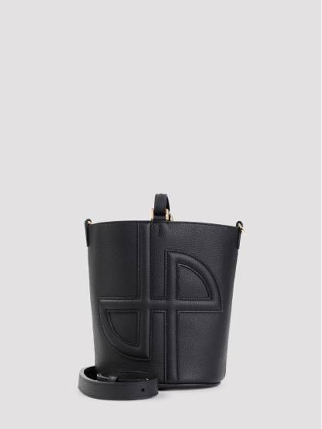 Small JP Leather Bucket Bag Black - PATOU - BALAAN 1