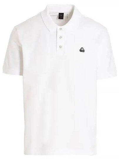 Embroidered Logo Short Sleeve Polo Shirt White - MOOSE KNUCKLES - BALAAN 2