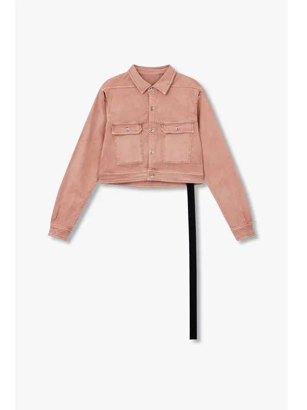 WOMEN DRKSHDW Cape Sleeve Denim Jacket Coral - RICK OWENS - BALAAN 1