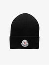 logo patch wool beanie 3B70500 A9342 999 - MONCLER - BALAAN 2