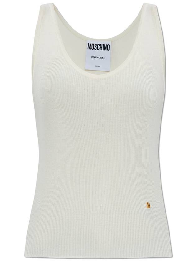 Moschino Wool Top, Women's, Cream - MOSCHINO - BALAAN 1