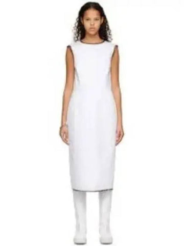 Back button fit dress white 231W4640010 - RAF SIMONS - BALAAN 1